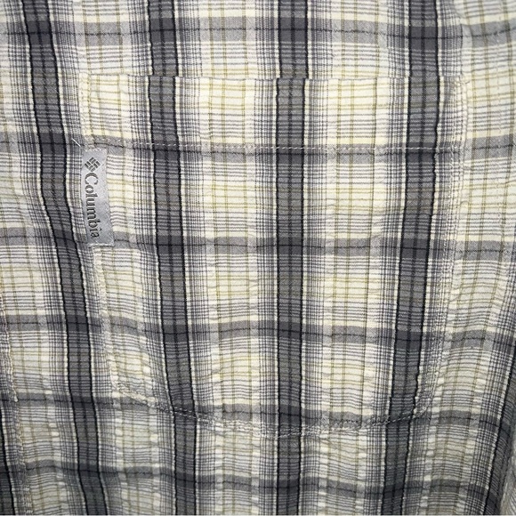 Columbia Button Up Adult Large Mens Multicolor Short Sleeve 100% Cotton Shirt - Picture 4 of 15